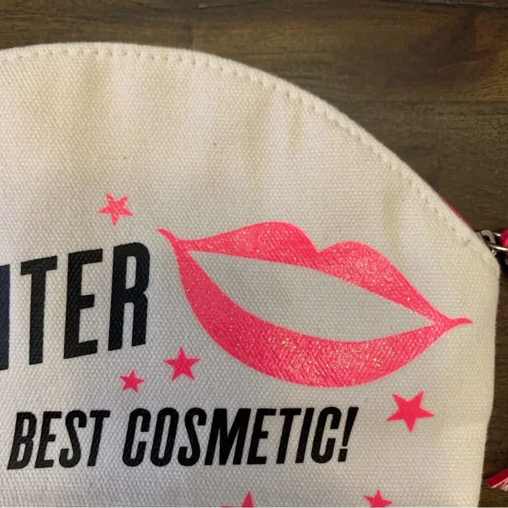 ✅ Benefit “Laughter is the best cosmetic” small cosmetic or makeup bag